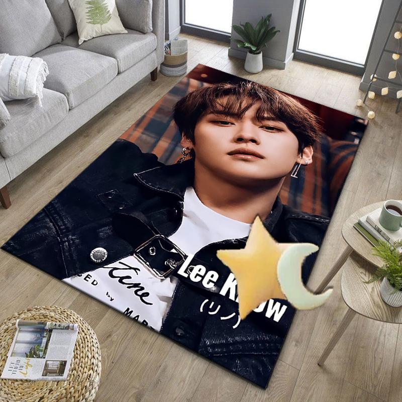 K-pop Stars In Urban Vibes Office Rug Chair Mat, Game Carpet, Suitable for Front Door, Bedroom, Living Room, Desk, Holiday Gift