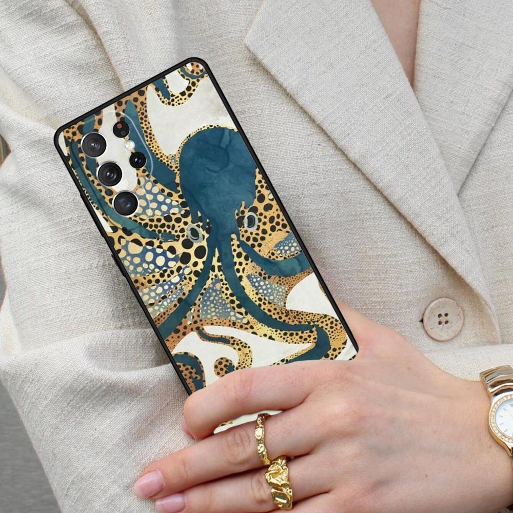 Marine Life Ocean Octopus SOFT Cell Phone Case for Samsung Galaxy S26 Ultra S25 S24 S23 S22 S21 S20 Note10 Cover