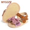 MYGGPP Spring Summer Bow Baby Shoes Soft Bottom Sandals Baby Shoes Women's Toddler Shoes