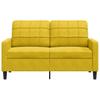 2 Seater Sofa Yellow 120 cm Velvet