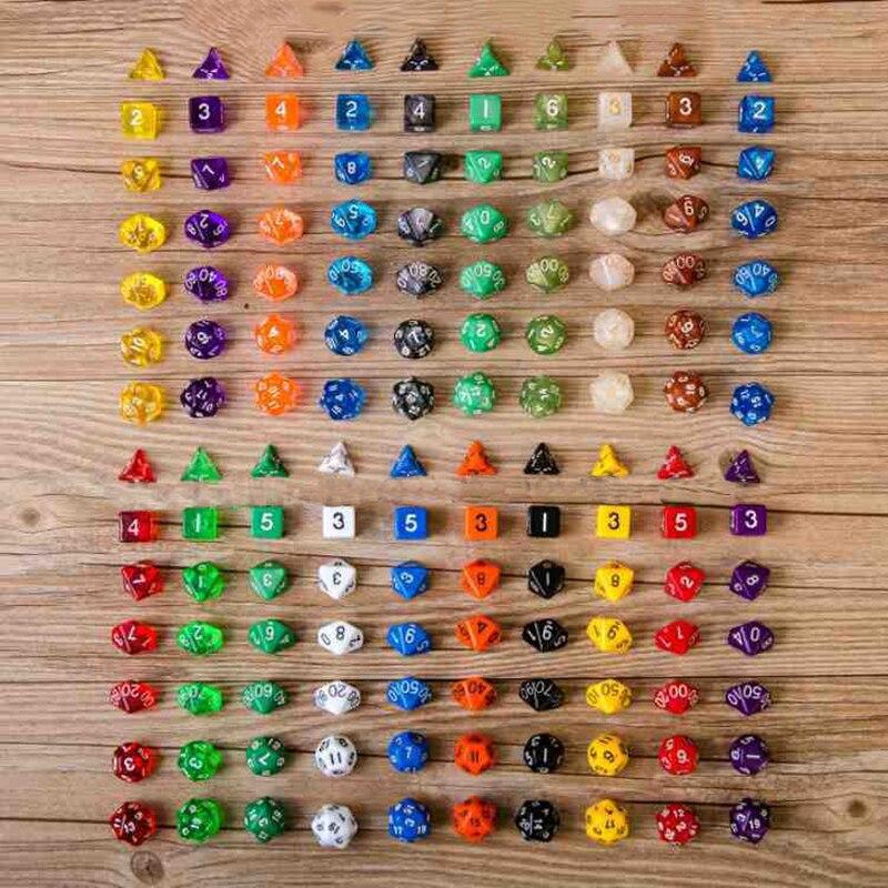 Наборы кубиков DND 7 многогранных кубиков с мешочком на шнурке Отлично подходят для ролевой настольной игры Dungeons and Dragons