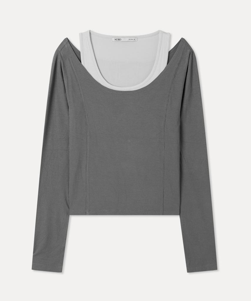 MIXXO Многослойная футболка с длинным рукавом_Miwlwg301A