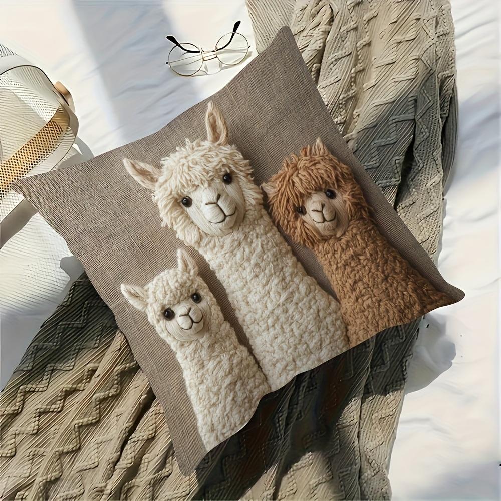Наволочки из альпаки, машинная стирка, полиэстер с застежкой-молнией, винтажный домашний декор, подходят для гостиной