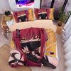 Animation Chainsaw Man Bedding Set for Adult Kids,Makima Duvet Cover Set with Pillowcases 75*50cm