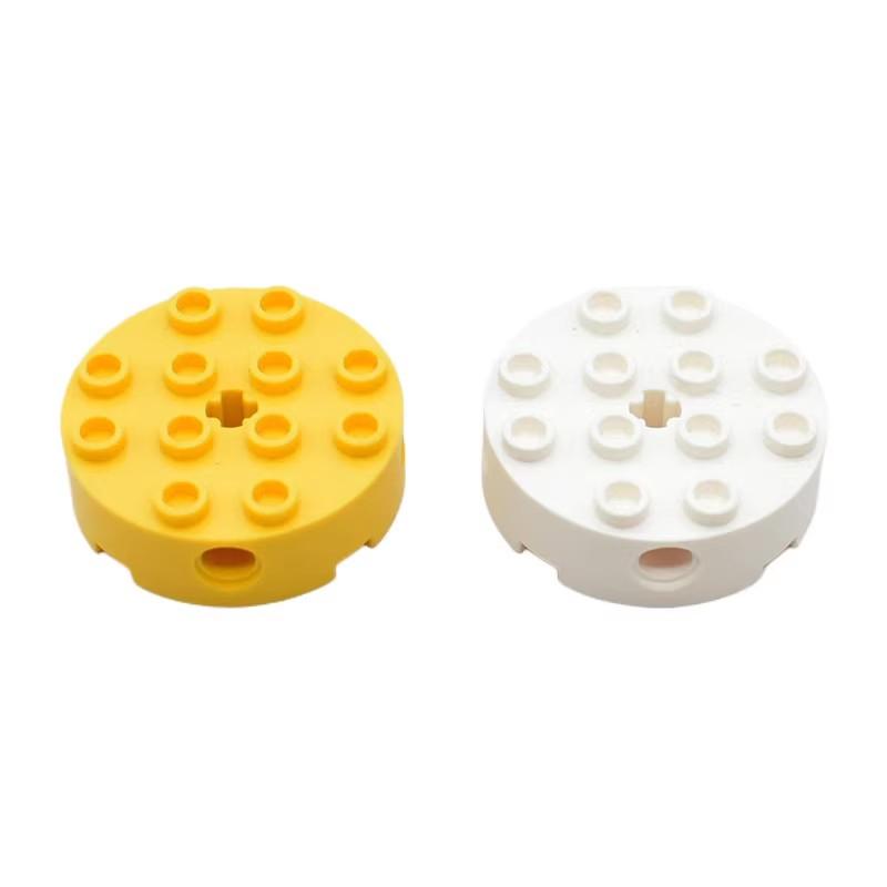 Non-Toxic 10Pcs 6222 Brick Round 4 X 4 With 4 Side Pin Holes And Center Axle Hole Compatible With 6222 Assembles Blocks Toys