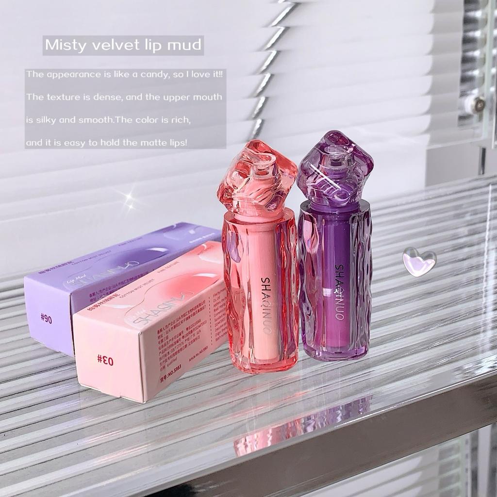 SHAQINUO Хлопковый матовый вельветовый мусс для губ