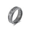 Retro Nordic Viking Text Titanium Steel Ring Niche Personality Tree of Life