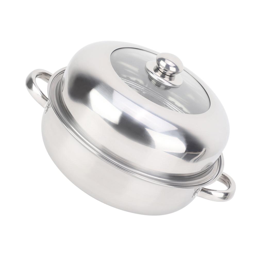 28 см однослойная кастрюля из нержавеющей стали, тушеная в сковороде, пароварка, кухонная утварь, бытовая кулинария