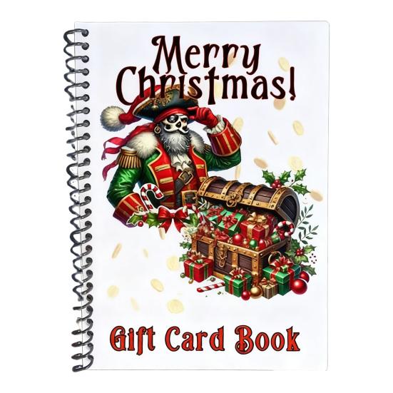 Книга подарочных карт на Рождество, на спирали, держатель для подарочных карт, сделай сам, Счастливого Рождества, колледж
