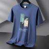 KK 10 Colors Pure Cotton Men T-shirt Round Neck Short Sleeve Loose Mans Tee Shirt S-6XL