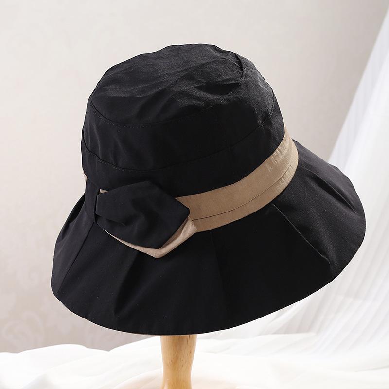 New spring and summer versatile age-reducing face small bucket hat foldable outdoor travel seaside leisure sun hat