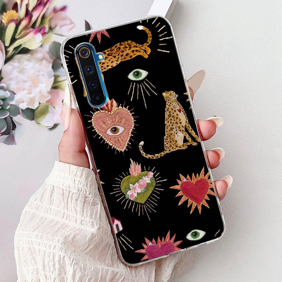 6.6" For Realme 6Pro RMX2061 RMX2063 Back Cover For Realme 6 Pro Case Clear Luxury Fashion Cute Cat Cool Funny Soft TPU Bumper