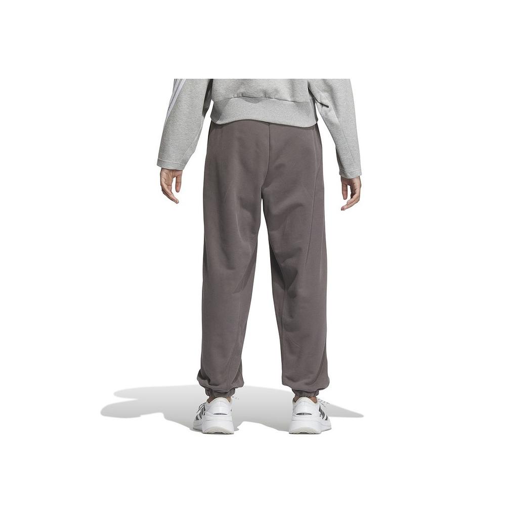 Adidas Однотонные вязаные джоггеры на шнурке, женские брюки серого цвета IM8853