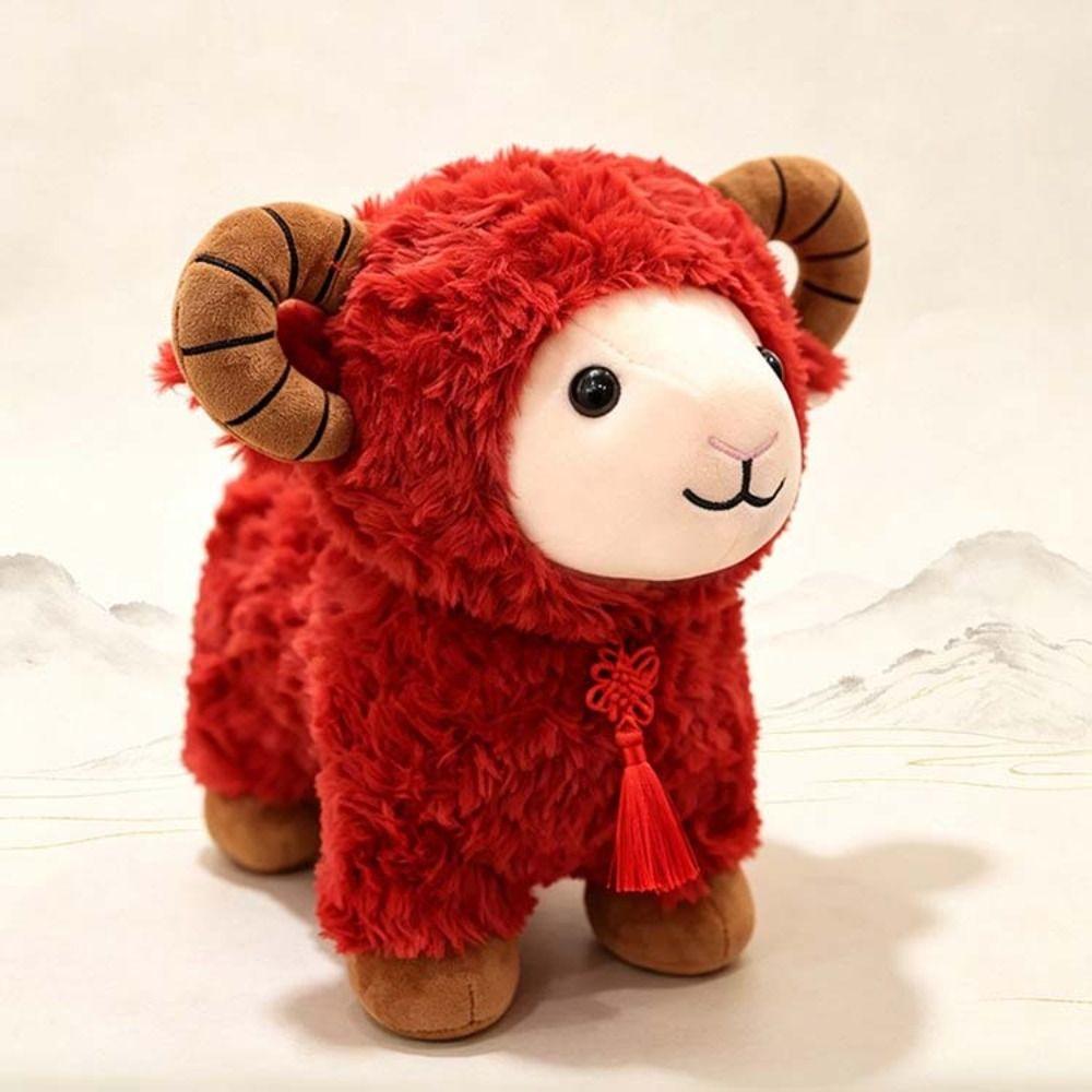 Fortune Simulation Sheep Plush Doll PP Cotton Lucky Sheep Plush Toy New Year Gift