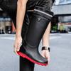 Fashion Rain Shoes Men's Rainproof and Waterproof Shoes High Tube Non-slip Closed Long Tube Rain Boots Bundle Work Shoes Fishing Shoes Men