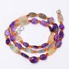 Natural Amethyst Fluorite Carnelian Gemstone Smooth Beads Necklace 3-14 Mm 18" UB-8626