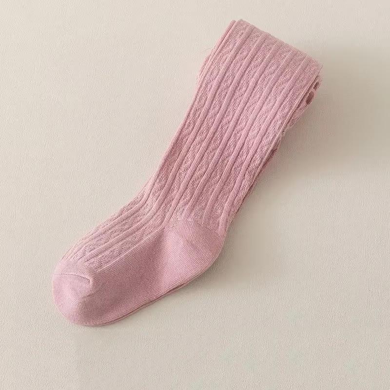 Новые весенне-осенние колготки для девочек с узором «перекрутки» для детей 0-6 лет, детские носки однотонного цвета с акулами, сочетающиеся с юбкой, корейская версия