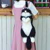Рюкзак-котенок из плюша ручной работы, мягкая игрушка, кот-смокинг, модный подарок для женщин, детей, на годовщину, день рождения, декор в стиле лолиты с подарком