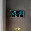 Large Digital Wall Clock Week Date Temperature Display Voice Control Table LED Alarm Clocks Brightness Adjustable 12/24H Clock