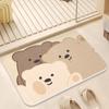 Cartoon hard diatom mud floor mat bathroom suction board non-slip quick-drying mat toilet door toilet floor mat foot mat