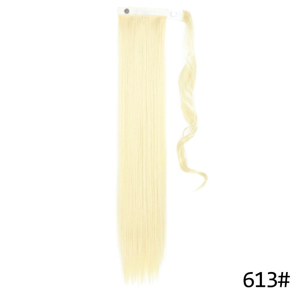 MERISIHAIR Women Long Straight Wrap Around Ponytail Synthetic Fiber Long Straight Wavy Hair Extensions Daily Wear