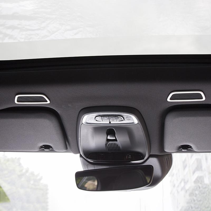 Для Volvo XC60 2018 2019 2020 2021 2022 2023 2024 2025 Нержавеющая крыша автомобиля Передние аудио динамики Рамка Отделка Декоративные наклейки