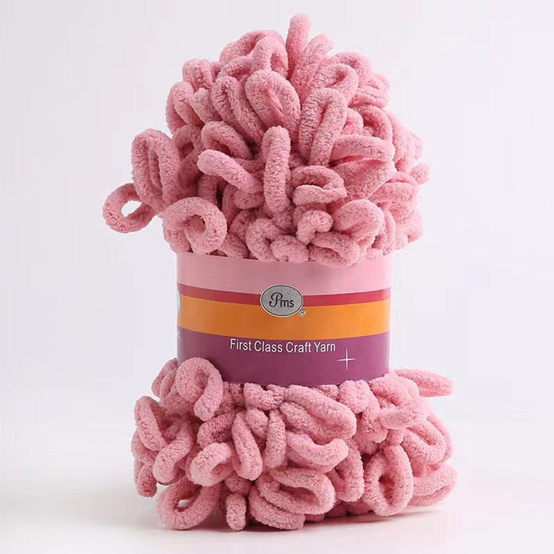 100g Velvet Chunky Yarn Crochet Scarf Finger Knitting Blanket DIY Hand-Woven Bulky Yarn Looped