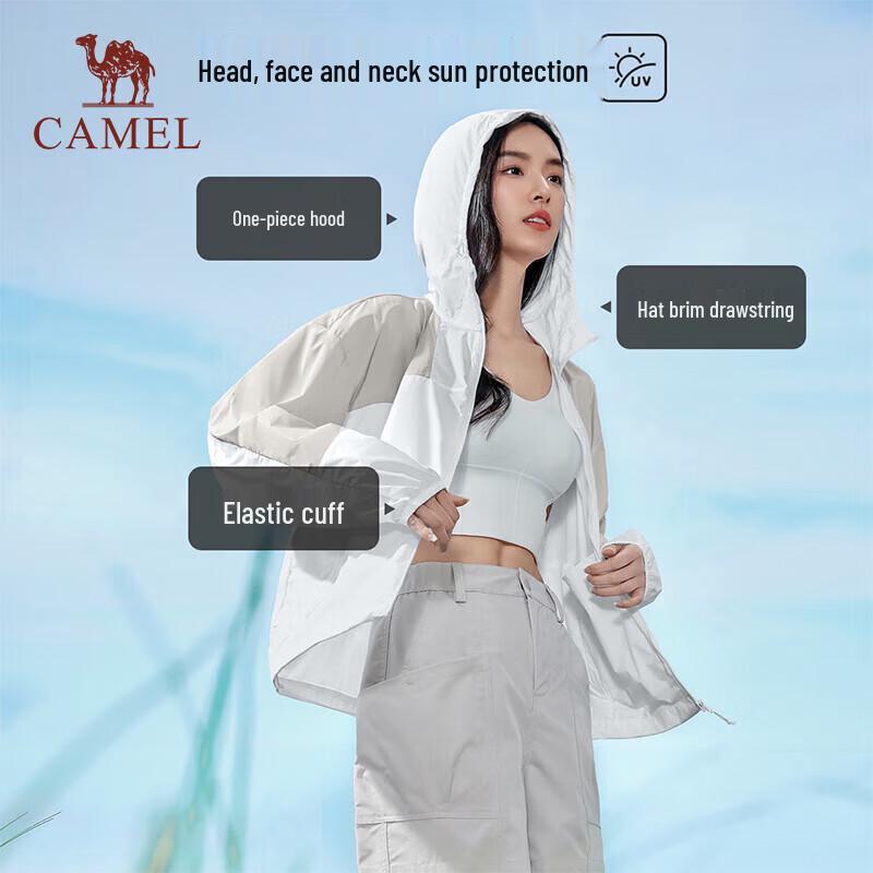 Camel Women's Outdoor UPF50+ Sun Protection Hooded Jacket EO012