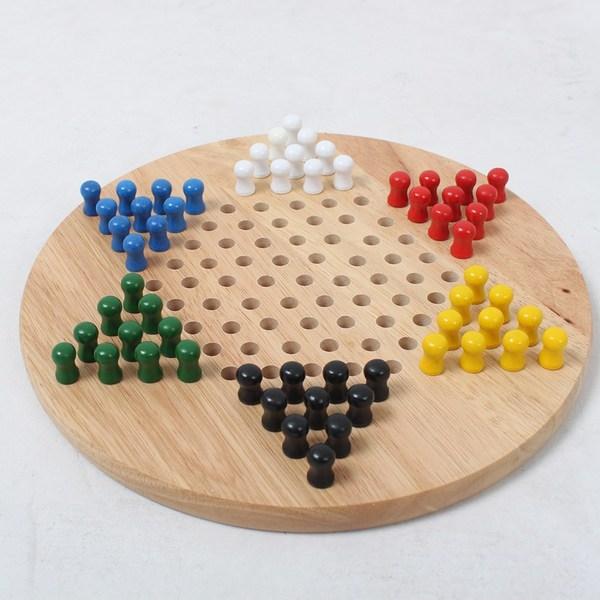 Игрок в игру Деревянные китайские шашки Алмазная настольная игра, разноцветные