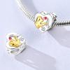 Golden Charms Bead 925 Silver Tree of Life Colorful Zirconium Elephant Fit Bangle Bracelet DIY Jewelry Gifts