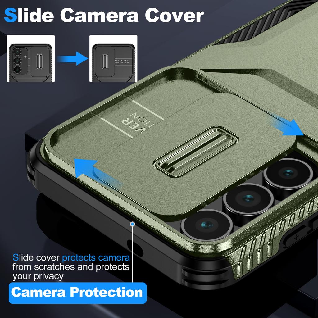 Чехол для Samsung Galaxy S25 FE Camshield TPU+PC Чехол для телефона Нескользящий Боковой край