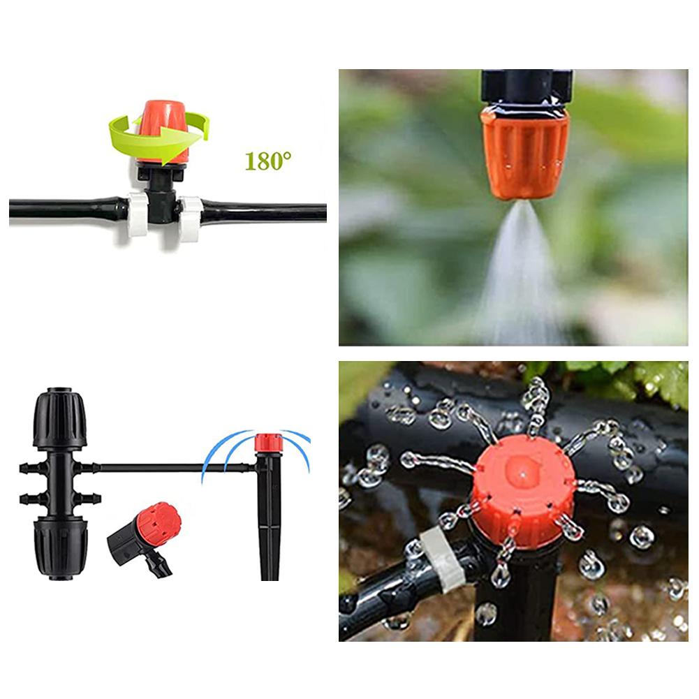 200FT Automatic Irrigation System with 1/2 Inch Hose 1/4 Inch Distribution Tubing Automatic Garden Watering Misting System