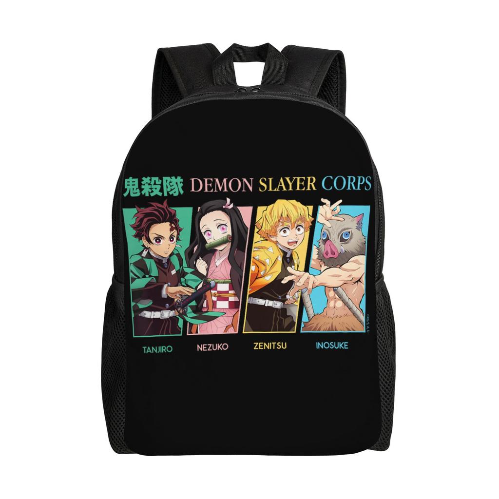 Рюкзаки Клинок, рассекающий демонов Kimetsu no Yaiba Незуко Пробужденный демон Daypack mochila Для офиса Ретро Моющийся Rucksack