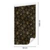 Black and Gold Tropical Pattern Wallpaper Ochre for Living Room and Bedroom 50x1000