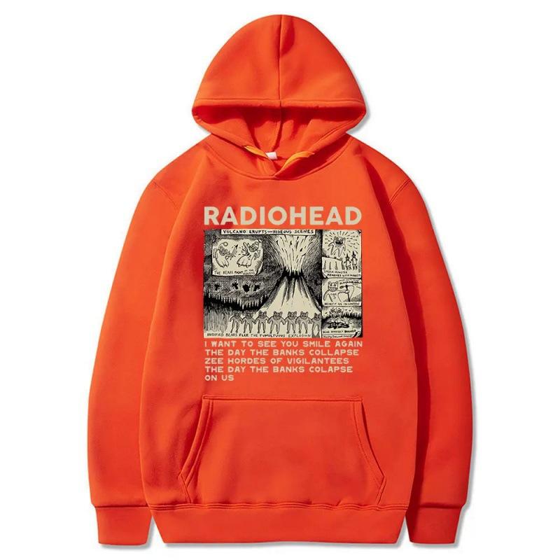 Vintage Radiohead Bluza Z Kapturem Hoodie