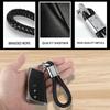 EBSX3 Car logo keychain with car logo metal keychain nylon braided rope key ring car key ring For Skoda S Octavia Rapid Fabia Superb