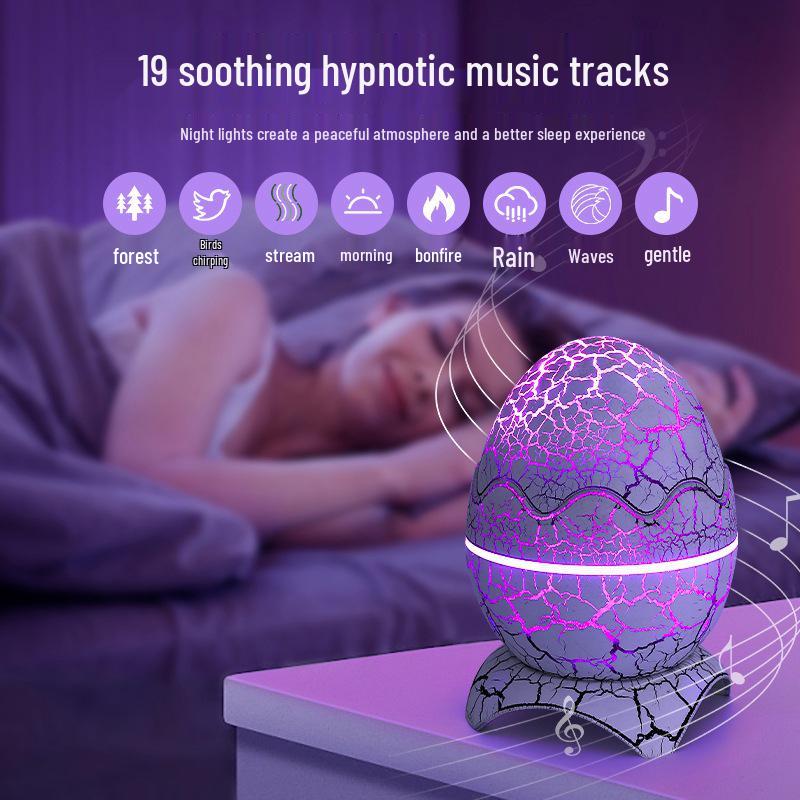 Лампа-проектор звездного неба с яйцом динозавра и Bluetooth – Музыкальный ночник для спальни