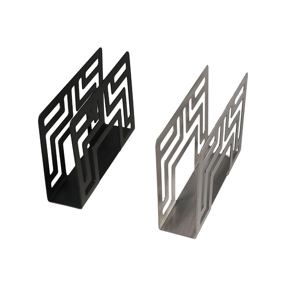 Modern Stainless Steel Napkin Holder Hollow Paper Storagerack Silver Paper Towel Holder  Kitchen