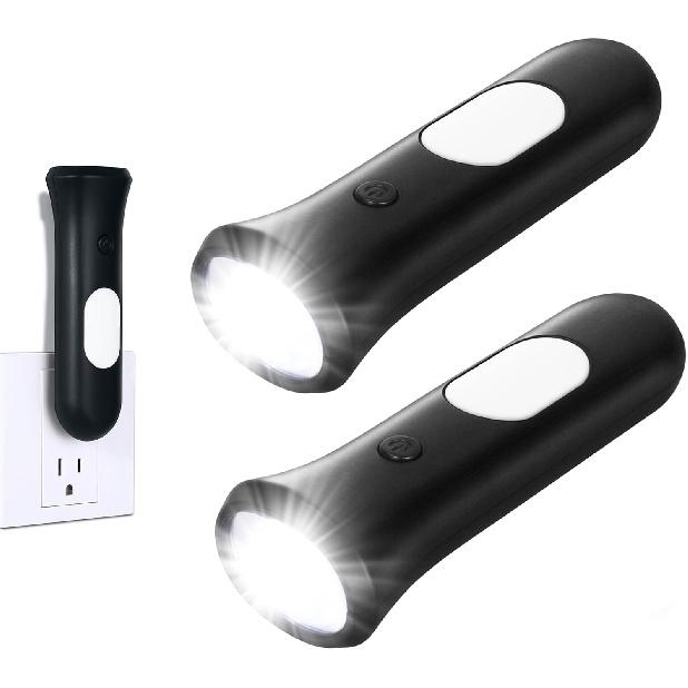 ROSSEX 4 in 1 Emergency Lights for Home Power Failure, 4 Pcs Rechargeable LED Flashlight Plug in Wall, Automatic Turn-On Power Outage Night Light