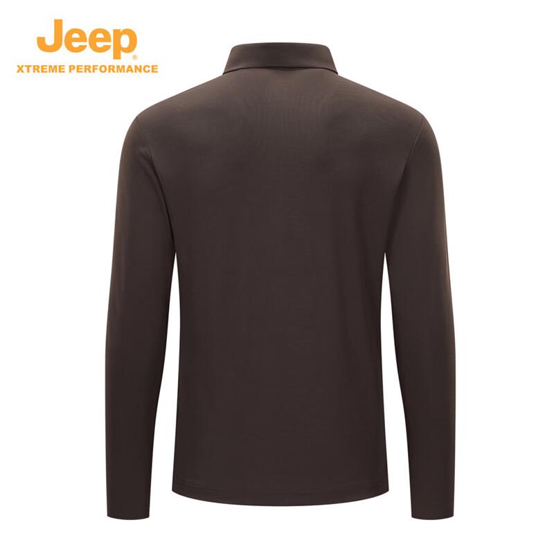 JEEP Men's Long-Sleeve Outdoor Sport Polo Shirt