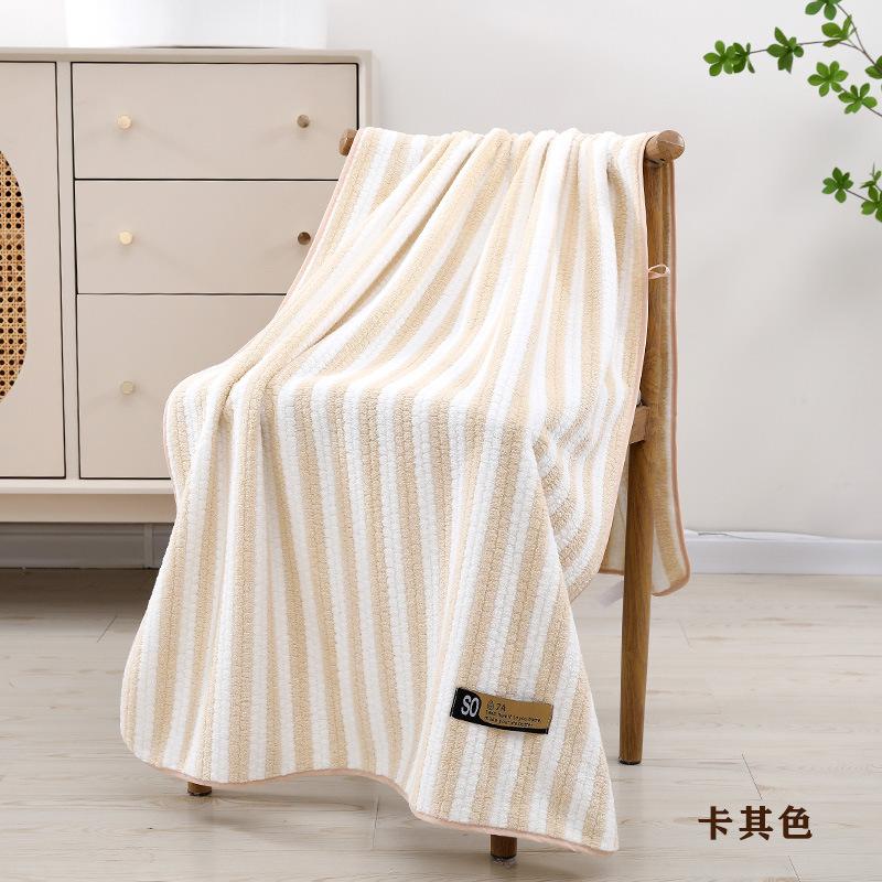 Towel New coral fleece corn kernels Yangjin bath towel Household bath soft water absorption is not easy to lose hair bath towel