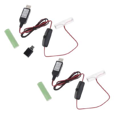 Устранитель батарей AA 3V, USB-источник питания, заменяющий 2 батарейки 1,5 В, кабель-устранитель батарей для часов, праздничных огней