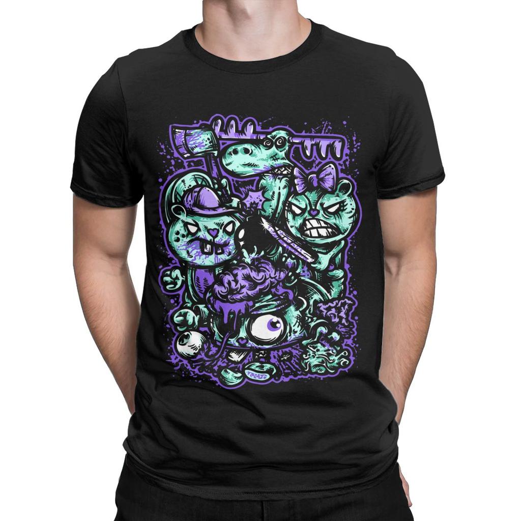 Футболка Happy Tree Friends Families для мужчин, мультяшная, повседневная, хлопковая, с круглым вырезом, с коротким рукавом, идея для подарка, одежда