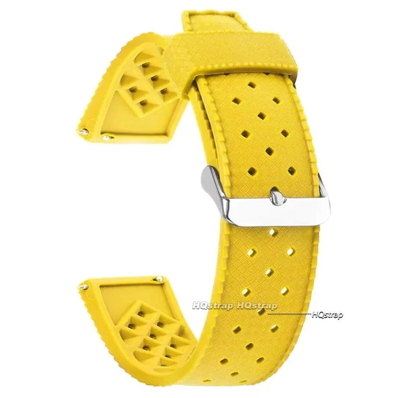 Tropical Silicone Watch Band Quick Release Watch Bracelet 20mm 22mm Soft Rubber Tropic Smart Watch Strap for Omega for Seiko