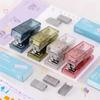 Mini Office Binding Tools Transparent Paper Staplers Paper Binder Set  School Office Supplies