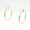 N Hoop Earrings 18K K18 Simple Diameter 3cm Width 2mm 18K K18YG 30mm Earrings Women's Uap-30