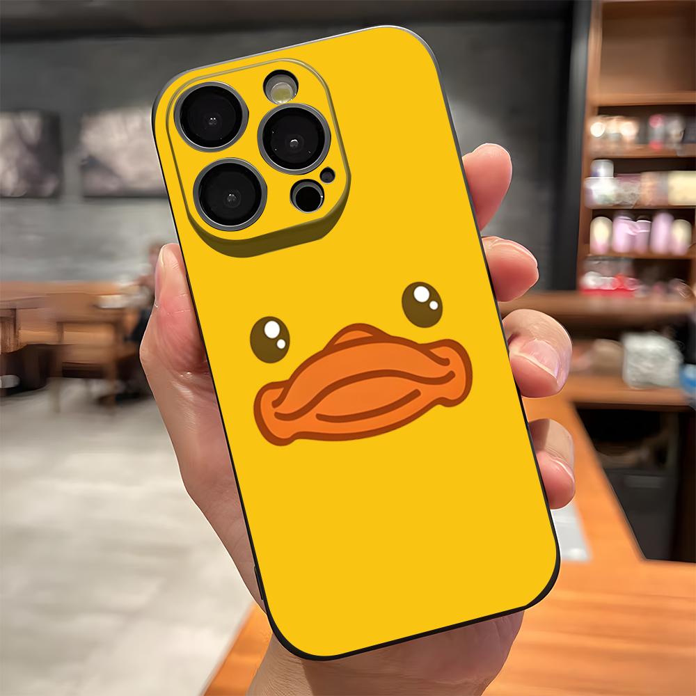 Милый Мультяшный Утенок Чехол для Телефона Для IPhone 17 Pro Max 15 Pro 16 14 Plus 12 13 Mini 11 Pro Ударопрочный Мягкий Чехол