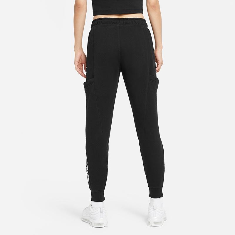(WMNS) Nike Air Печать Логотипа Большой Карман Комплект на Ноги Спортивные Штаны/Брюки/Джоггеры Черный Женские CZ8627-010