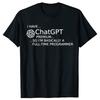 Смешные Футболки с Графикой ChatGPT Крутые Мужские Женские Мода Повседневная Футболка 100% Хлопок Свободный Оверсайз ИИ Гик-Нерд Футболка