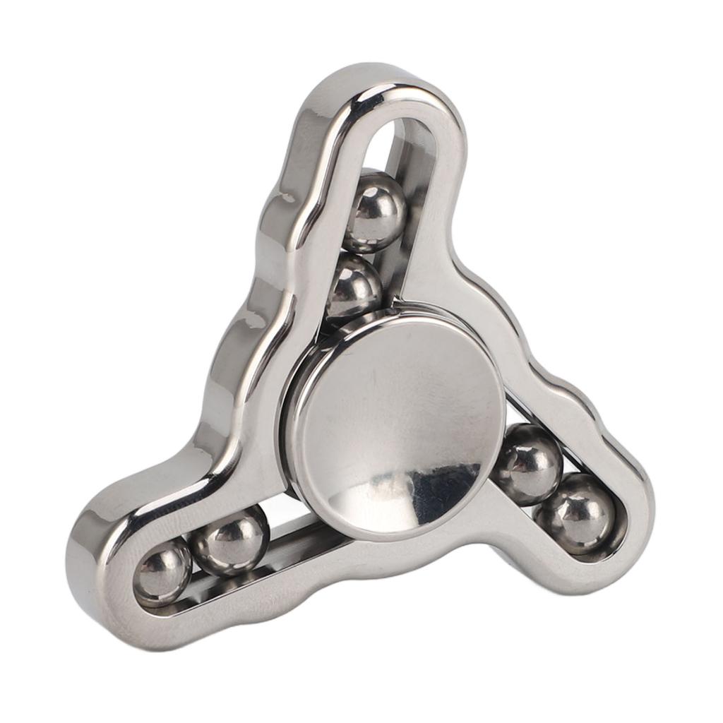 Fingertip Gyroscope Sensory Toy 3 Leaves Reduce Anxiety Smoothing Rotating Stainless Steel